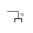 Símbolo de conector de televisión
