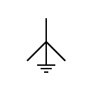Símbolo del devanado trifásico con neutro conectado a tierra
