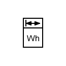 Símbolo contador de energía en ambas direcciones