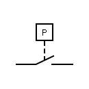 Símbolo del interruptor por presión