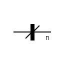 Símbolo del núcleo magnético con devanado