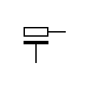 Símbolo del condensador con resistencia en serie