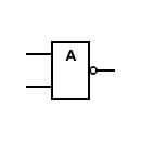 Símbolo de puerta lógica NAND - Sistema británico