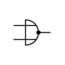 Símbolo de puerta lógica NOR - Sistema DIN