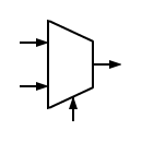Símbolo del multiplexor 2 a 1