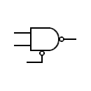 Símbolo de puerta lógica NAND triestado