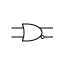 Símbolo de puerta lógica con funciones de OR y NOR
