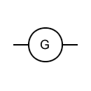 Símbolo del generador eléctrico