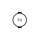 Símbolo del generador tacométrico