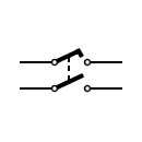 Simbolo del interruptor doble