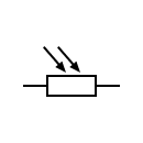 LDR resistor Símbolos 