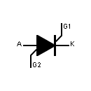 Símbolo del tiristor SCS