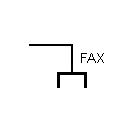 Símbolo conexión de Fax