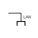 Símbolo conexión de red informática