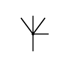Símbolo del devanado trifásico, 4 hilos, con neutro