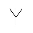 Símbolo del devanado trifásico, conexión de 4 hilos