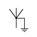 Símbolo del devanado trifásico, 4 hilos, con tierra