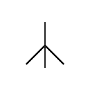 Símbolo del devanado de tres fases, 4 hilos, no conectado a tierra