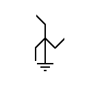 Símbolo del devanado trifásico zig-zag, con conexión a tierra