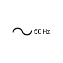 Símbolo de corriente alterna de 50hz