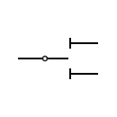 Símbolo del seccionador de dos posicione