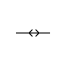 Símbolo de propagación del flujo en ambos sentidos no simultanea