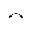 Símbolo de movimiento circular bidirectional