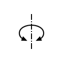 Símbolo de movimiento de rotación alrededor de un eje