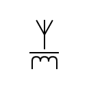 Símbolo de antena de ferrita