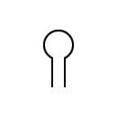Símbolo de antena de lazo sin blindar