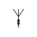 Símbolo de antena receptra y transmisora