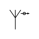 Símbolo de antena con polarización circular