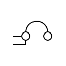 Simbolo de auriculares monoaurales