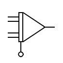 Símbolo de amplificador operacional integrador