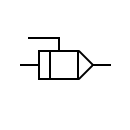 Símbolo del circuito integrador