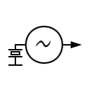 Símbolo del oscilador piezoeléctrico