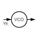 Símbolo del oscilador de tensión