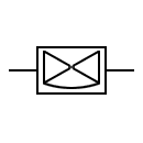 Símbolo repetidor 2 vías y 1 línea con bypass