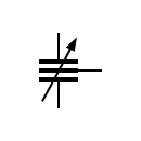 Símbolo del condensador de estator dividido