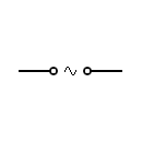 Símbolo de conexión de CA, corriente alterna