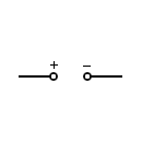 Símbolo de la conexión CC, corriente contínua