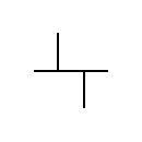 Símbolo del cruce de líneas con conexión