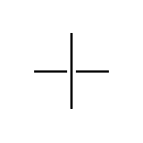 Símbolo del cruce de líneas sin conexión