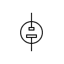 Símbolo del conector hembra polarizado