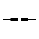 Símbolo de conexión con conectores iguales
