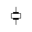 Símbolo del cristal piezoeléctrico