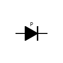 Símbolo del diodo pin