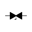 Símbolo del diodo supresor de tensión