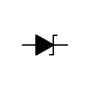 Símbolo del diodo zener