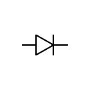 Símbolo del diodo rectificador